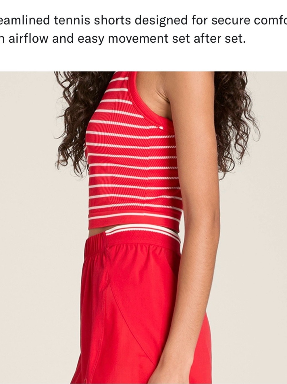 Wilson Advantage Shorts Red Lightweight Elastic-Waist Women's Shortsw - Picture 3 of 7